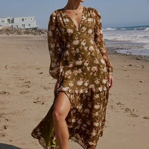 Auna Floral Maxi Dress with Slit